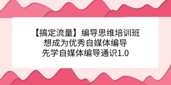 【搞定流量】编导思维培训班,想成为优秀自媒体编导先学自媒体编导通识1.0
