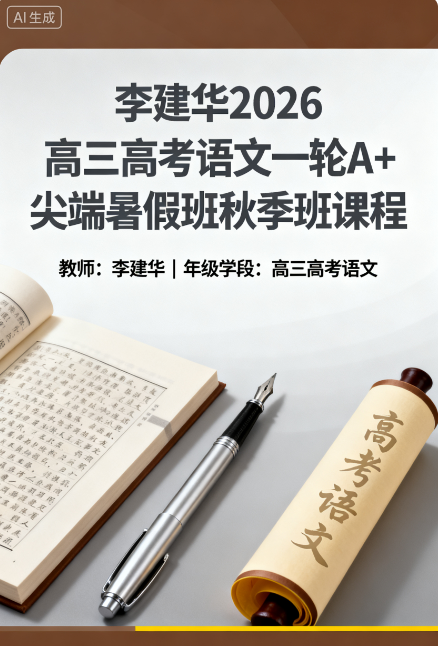 李建华 2026高三高考语文 一轮A+尖端 暑假班 秋季班 百度网盘 李建华 2026高三高考语文 一轮A+尖端 暑假班 秋季班 百度网盘