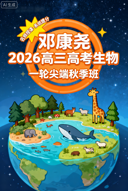 邓康尧 2026高三高考生物 一轮尖端秋季班 更新中