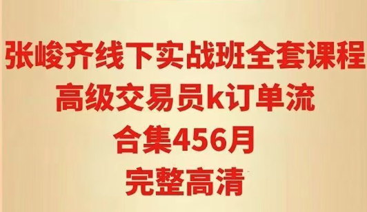 张峻齐线下实战班 高级交易员k订单流合集456月