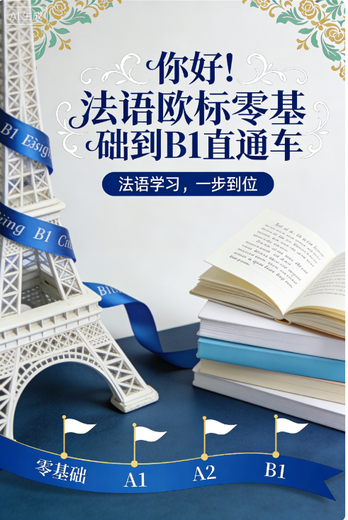 你好!法语欧标零基础到B1直通车【15.80 GB】 你好!法语欧标零基础到B1直通车【15.80 GB】