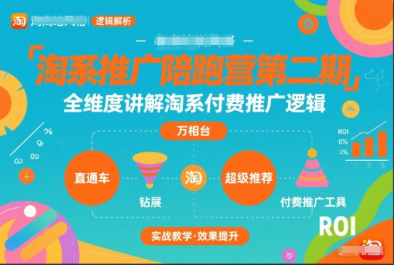 贾真淘系推广陪跑营第二期，全维度讲解淘系付费推广逻辑
