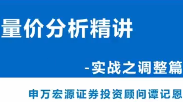 谭记恩量价分析系统第四期之实战调整篇