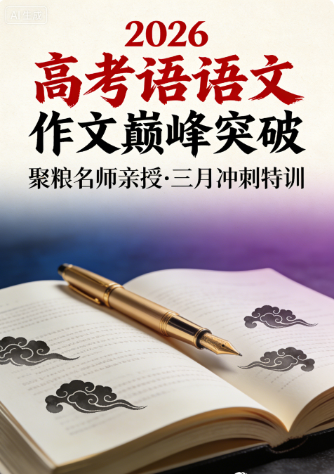 2026叁月聚粮高中语文 高考作文巅峰课