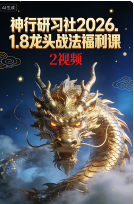 神行研习社2026.1.8龙头战法福利课 2视频