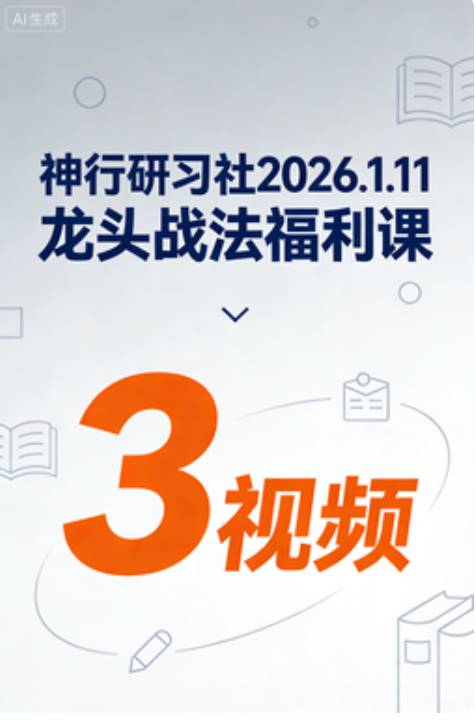 神行研习社2026.1.11龙头战法福利课 3视频