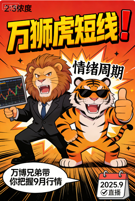 万狮虎短线（万博兄弟）情绪周期2025.9月直播视频