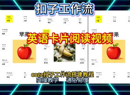 【一键生成英语卡片单词阅读工作流】2026保姆级教程，Coze工作流一键搭，英语单词卡片+阅读练习直接搞定