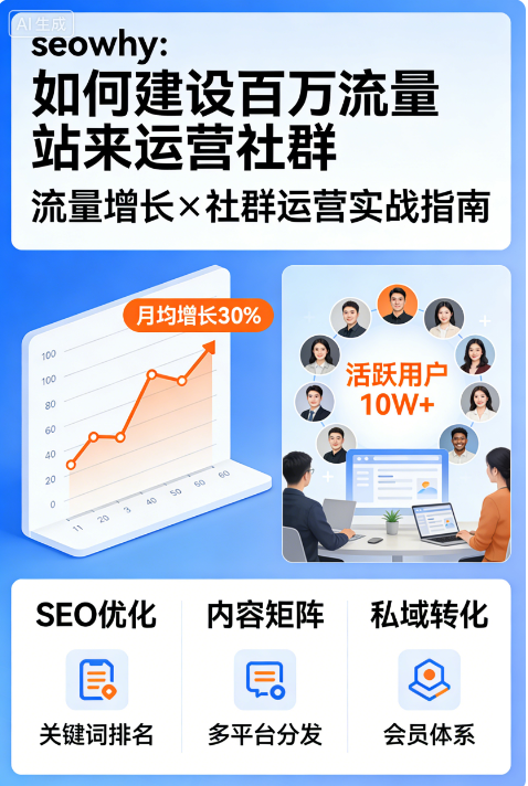 seowhy 如何建设百万流量站来运营社群