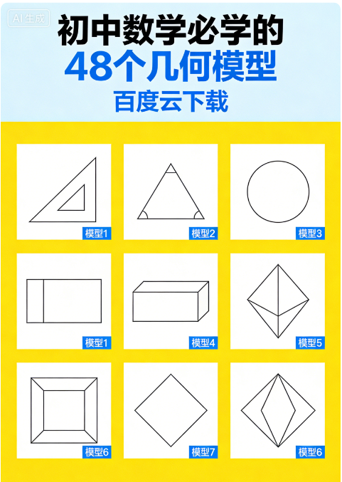 初中数学必学的48个几何模型百度云下载