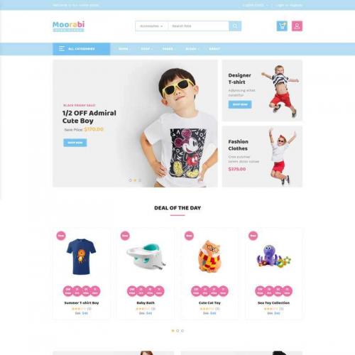 卡通儿童商店电商网站HTML模板