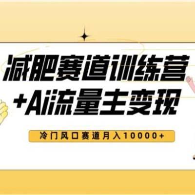 揭秘2023年的新减肥赛道AI流量主项目，结合专业训练营变现教程，让小白也能轻松入门，月入10000+