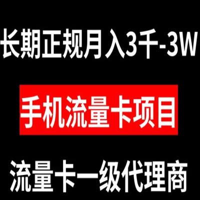 手机流量卡代理月入 3000-3w 长期正规项目