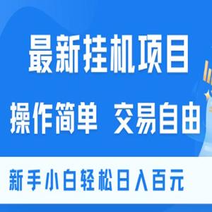 新挂机项目 操作简单 交易自由 新手小白轻松日入百元