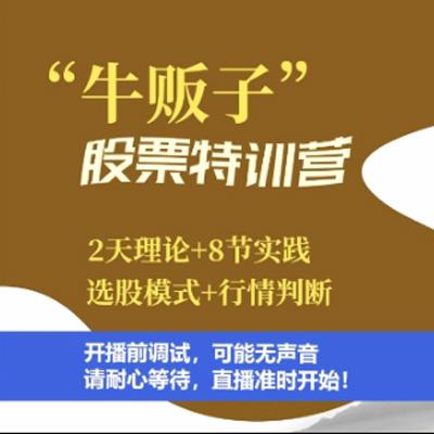 邓育平2019牛贩子股票特训营视频课程