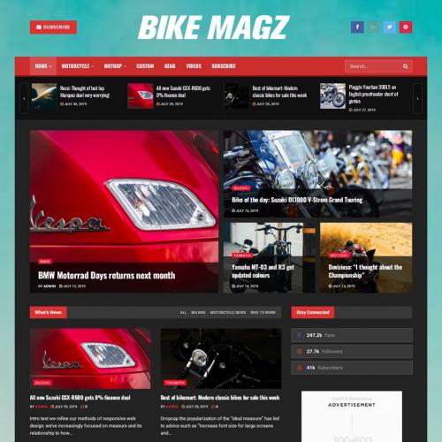 英文联盟WordPress主题 漂亮的摩托车汽车深色成品整站模板下载