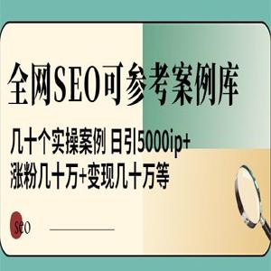白杨全网SEO可参考案例库，几十个实操案例日引5000ip+涨粉百W+变现几十W等