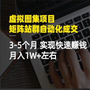 虚拟图集网站训练营项目：矩阵站群自动化成交，3-5个月实现快速赚钱月入1W+左右