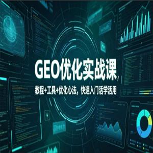 GEO优化实战课，教程+工具+优化心法，快速入门活学活用