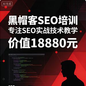黑帽客seo培训，专注seo实战技术教学价值18880元