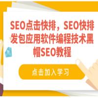SEO点击快排，SEO快排发包应用软件编程技术黑帽SEO教程