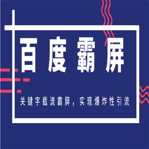 2020百度霸屏快排精讲实战，关键字截流霸屏，实现爆炸性引流，小白可上手
