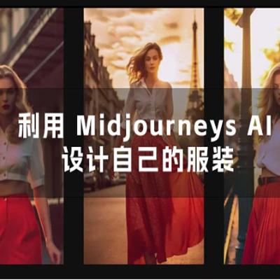 利用 Midjourney AI 人工智能设计自己的服装 AI 大师班，中英字幕（10 节课）