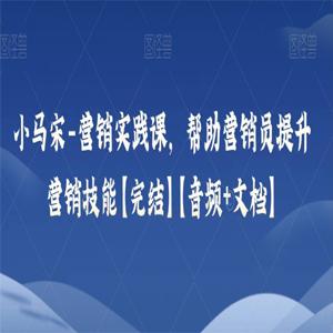 小马宋-营销实践课，帮助营销员提升营销技能【完结】【音频+文档】