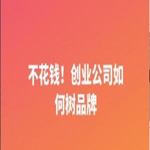 不花钱！创业公司如何树品牌