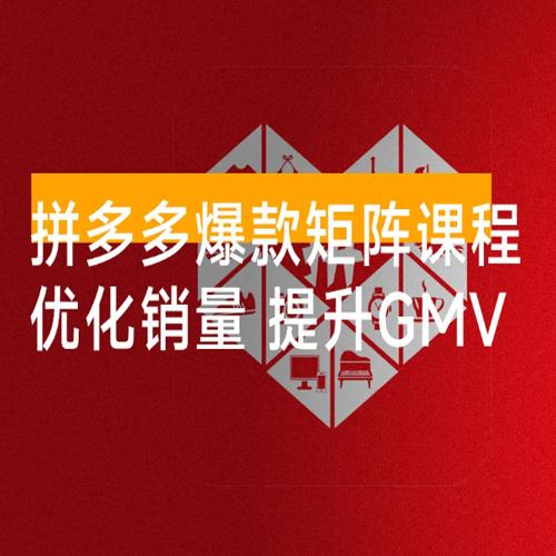 拼多多爆款矩阵课程：教你测出店铺爆款，优化销量，提升 GMV，打造爆款群