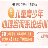 心乐土儿童青少年心理咨询系统培训300小时理论+实务+技术+应用