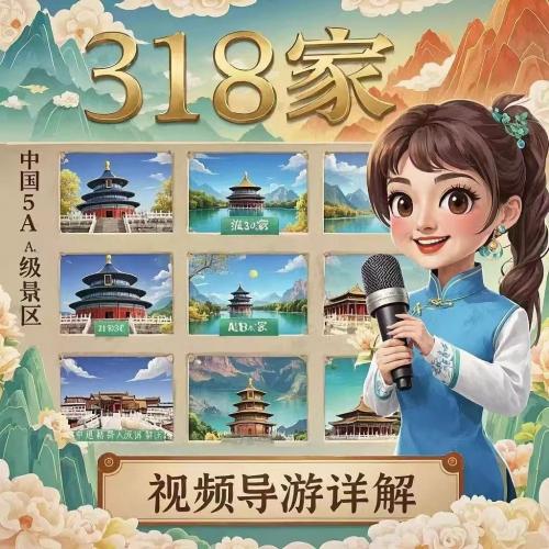 导游讲解全国各省市5A景区游玩攻略线路景点旅行解说旅游素材