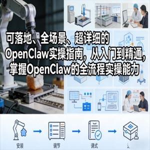 可落地、全场景、超详细的OpenClaw实操指南，从入门到精通，掌握OpenClaw的全流程实操能力