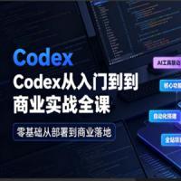 Codex从入门到商业实战全课｜账号充值部署、AI工具联动、核心功能精讲、自动化搭建、全站项目开发零基础教程