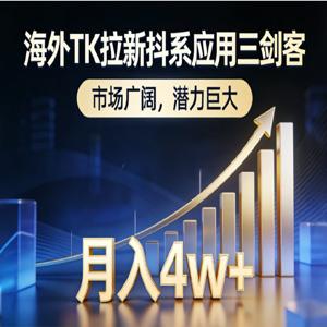 2026 海外 TK 拉新抖系应用三剑客，市场广阔，潜力巨大，月入 4w+