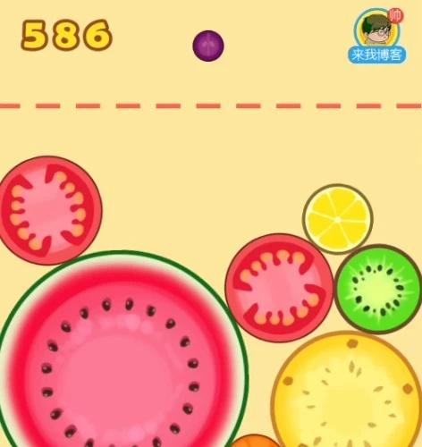 【合成大西瓜源码】非常有趣的小游戏+是方块2048水果忍者的结合游戏本身非常有趣，玩法简单，就是方块