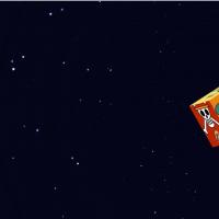HTML3D立方体旋转相册源码 源码使用Canvas结合jQuery实现页面星星的动态背景，分别控制