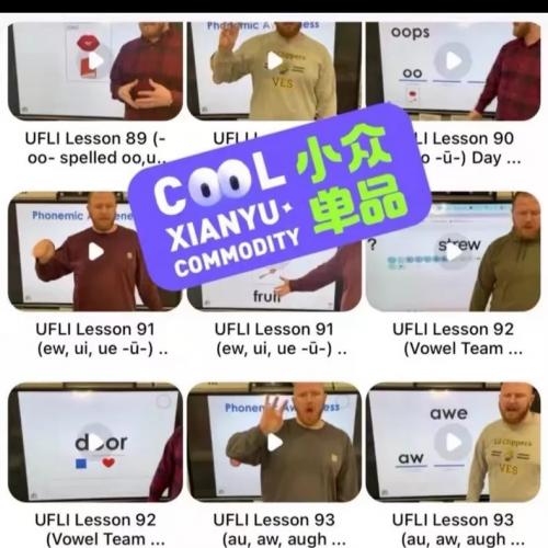 237个视频 UFLI 资料 UFLI Foundations Tools 美国小学自拼资源 课程资