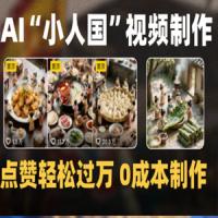 爆款 1000W+ 微缩景观迷你小人国 AI 视频，0 成本制作全流程教学