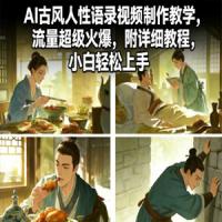 AI古风人性语录视频制作教学，流量超级火爆，附详细教程，小白轻松上手