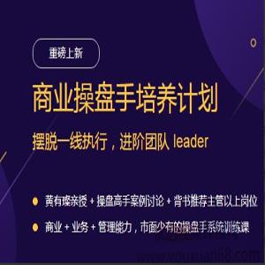 2020某节课黄有璨商业操盘手培养计划 进阶团队leader