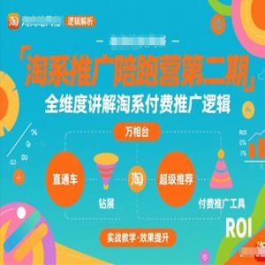 贾真淘系推广陪跑营第二期，全维度讲解淘系付费推广逻辑