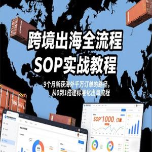 跨境出海全流程全盘托出SOP实战教程，9个月斩获海外千万订单的路径，从0到1搭建标准化出海流程