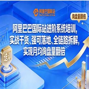 阿里巴巴国际站进阶系统培训，实战干货、强可落地、全链路拆解，实现月均询盘量翻倍