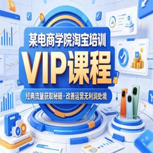 某电商学院淘宝培训VIP课程，各种经典有用的流量获取秘籍，改善运营产品没利润的处境（2026年5月）