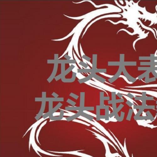 【龙头大表姐】龙头战法内训课