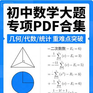 初中数学 大题几何代数统计 专项PDF合集