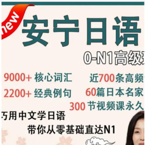 安宁老师的日语课0到n1, B站安宁日语：0-N1高级班（视频版+音频版）完整