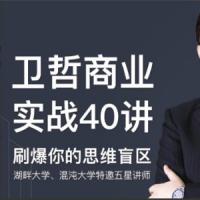 卫哲商业实战40讲，大中小创业者必听课刷爆思维盲区