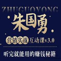 朱国勇的懒人快速赚钱方法,30年营销实战即学即用打通你的赚钱思路